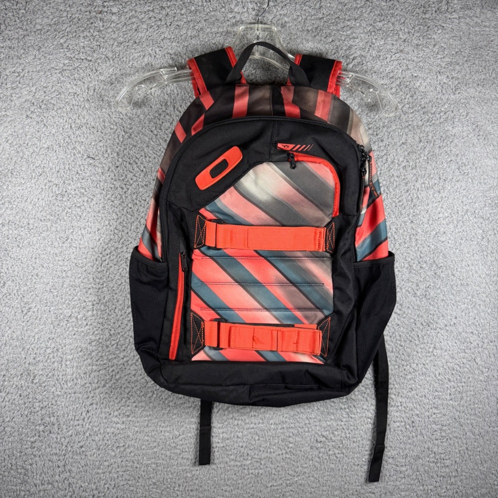 Oakley Method 540 Backpack Red Black Diagonal Stripe Graphic Techwear Mens Bag